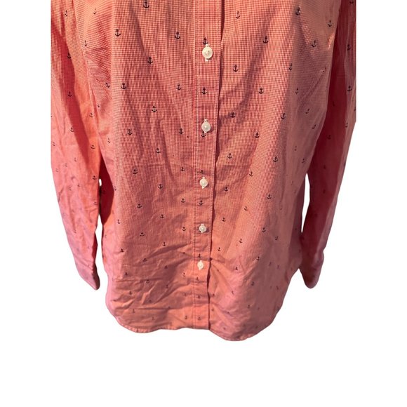 Tommy Hilfiger checked anchor button up shirt size S roll tab - Picture 6 of 7